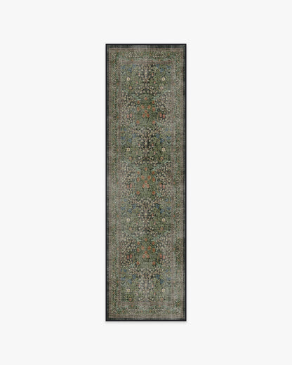 Blackthorn Forest Green Rug by Morris & Co.