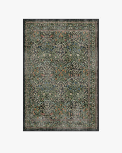 Blackthorn Forest Green Rug by Morris & Co.