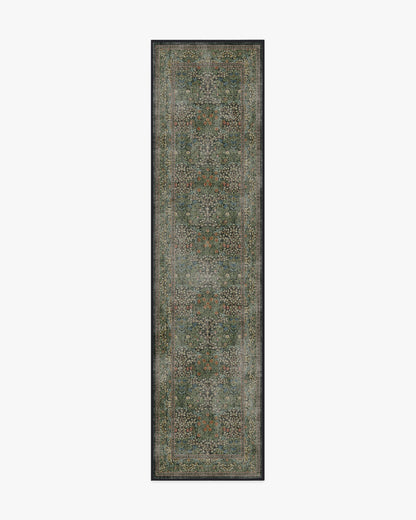 Blackthorn Forest Green Flatwoven Rug by Morris & Co.
