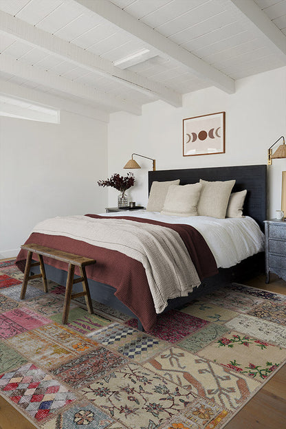 Patchwork Boho Flatwoven Rug