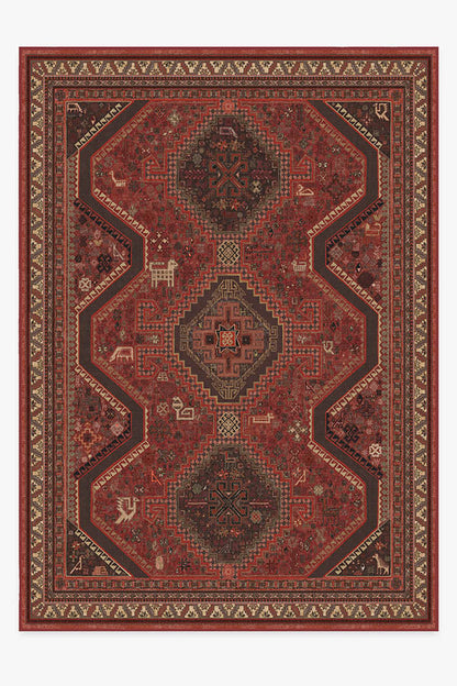 Zareen Scarlet Red Flatwoven Rug