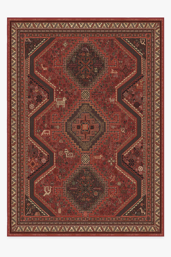 Zareen Scarlet Red Flatwoven Rug