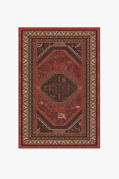 Zareen Scarlet Red Flatwoven Rug
