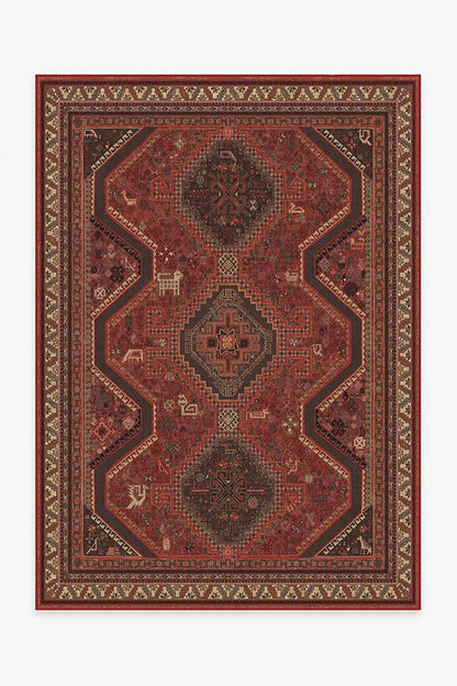 Zareen Scarlet Red Flatwoven Rug