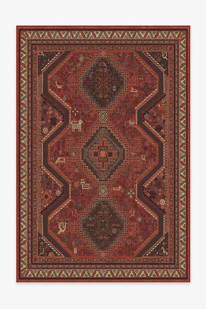 Zareen Scarlet Red Flatwoven Rug