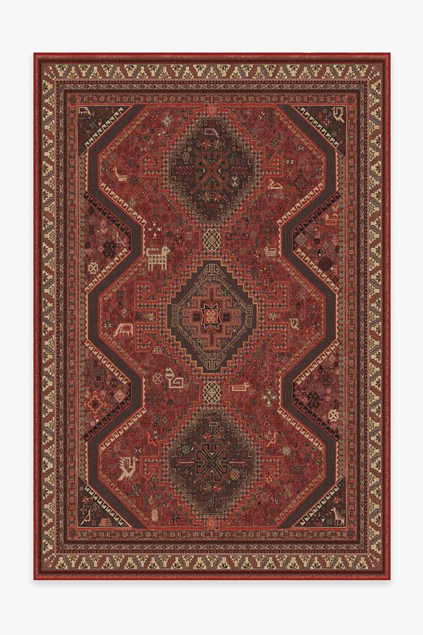 Zareen Scarlet Red Flatwoven Rug