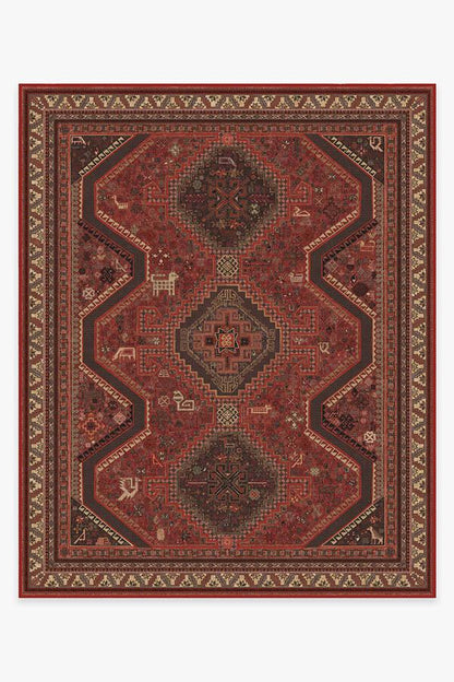 Zareen Scarlet Red Flatwoven Rug