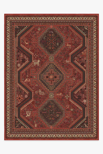 Zareen Scarlet Red Flatwoven Rug