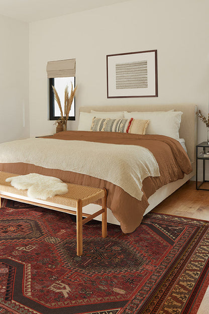 Zareen Scarlet Red Flatwoven Rug