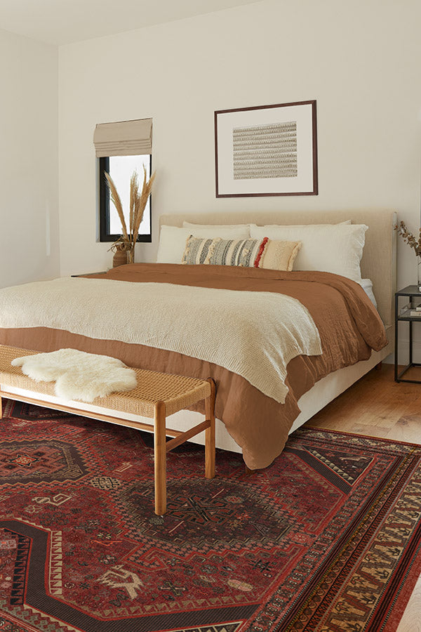 Zareen Scarlet Red Flatwoven Rug